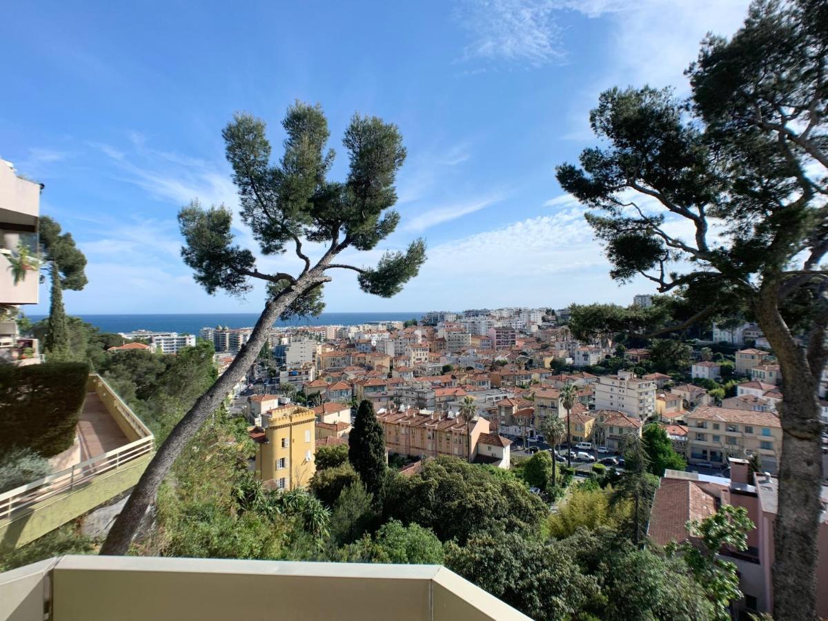 Ferienwohnung Nice, Grand Studio - Piscine - Terrasse Vue Mer Exterior foto