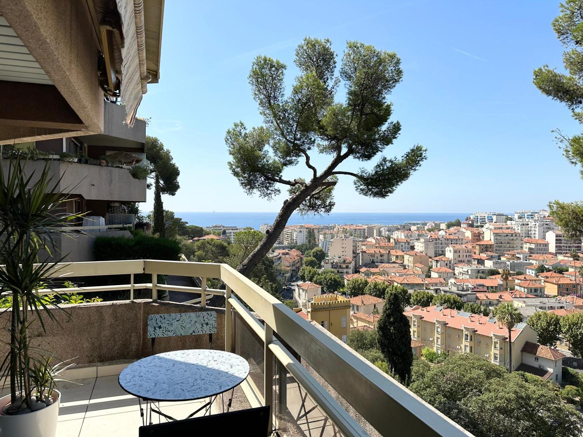 Ferienwohnung Nice, Grand Studio - Piscine - Terrasse Vue Mer Exterior foto